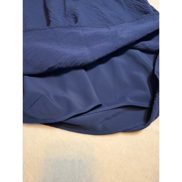 Abercrombie Dress Long Sleeve Twist Mini Blue V Neck A Line size Small - Picture 7 of 8